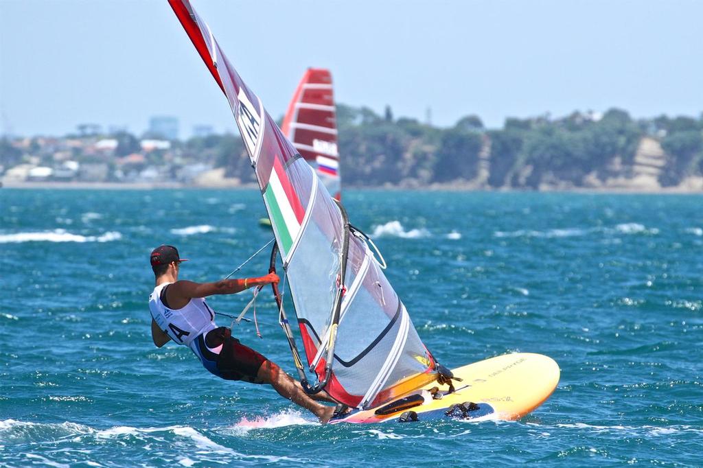 Mens RS:X - Aon Youth Worlds 2016, Torbay, Auckland, New Zealand, Day 2 © Richard Gladwell www.photosport.co.nz